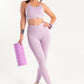 Hybrid Lilac Cross Leggings