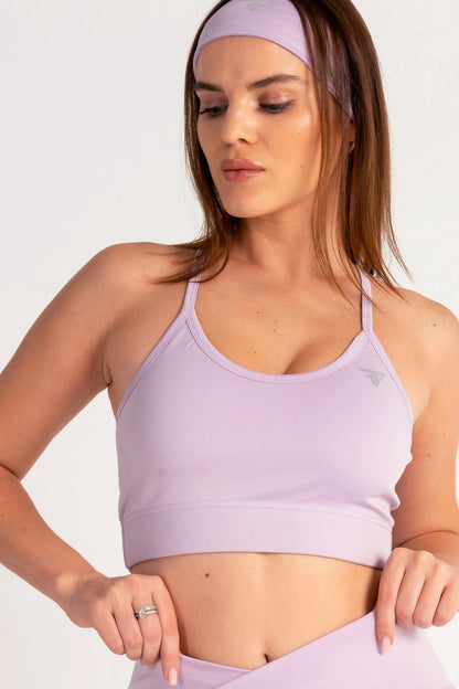 Hybrid Lilac Core Sports Bra - sports bras, support