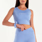 Hybrid Sky Blue Edge Crop Top