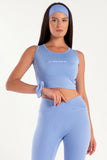 Hybrid Sky Blue Edge Crop Top