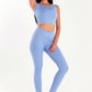 Hybrid Sky Blue Edge Crop Top
