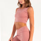 Hybrid Rose Edge Crop Top