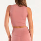 Hybrid Rose Edge Crop Top