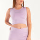 Hybrid Lilac Edge Crop Top
