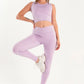 Hybrid Lilac Edge Crop Top
