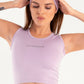 Hybrid Lilac Edge Crop Top