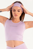 Hybrid Lilac Edge Crop Top