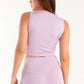 Hybrid Lilac Edge Crop Top