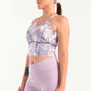 Colorblend Longline Printed Sports Bra - sports bras, support