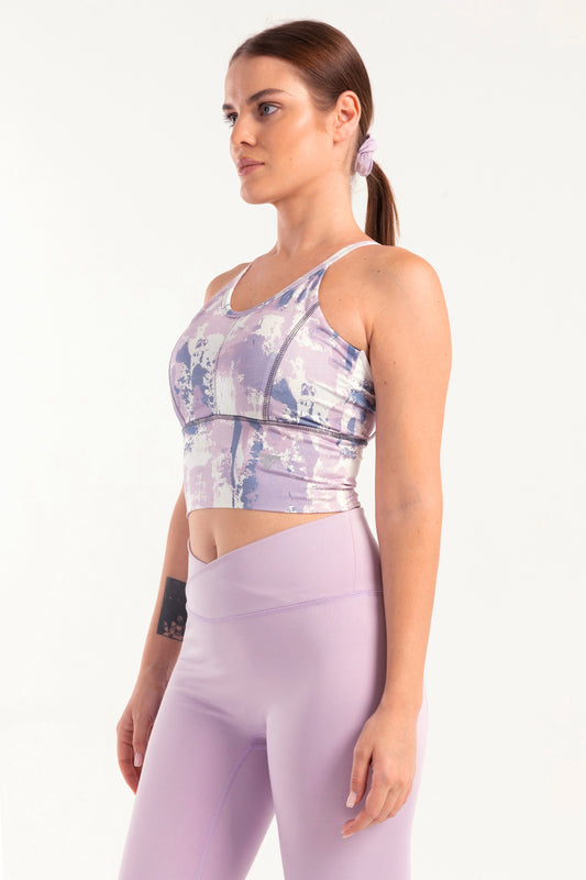 Colorblend Longline Printed Sports Bra