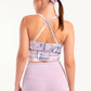 Colorblend Longline Printed Sports Bra - sports bras, support