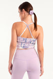 Colorblend Longline Printed Sports Bra - sports bras, support