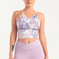 Colorblend Longline Printed Sports Bra - sports bras, support