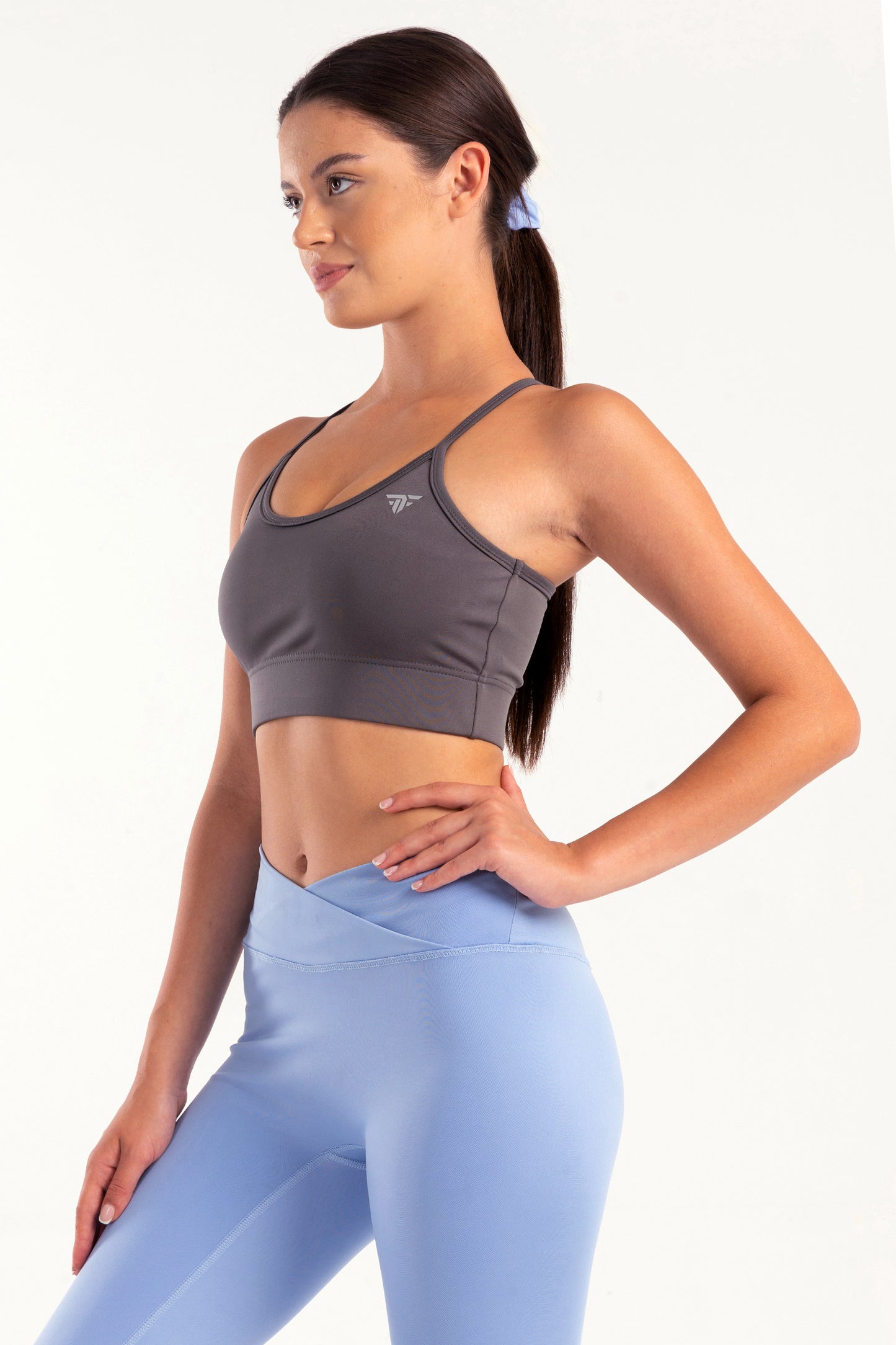 Hybrid Smoke Grey Core Sports Bra