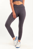 Hybrid Smoke Grey Cross Leggings