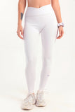 Hybrid White Cross Leggings