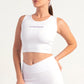 Hybrid White Edge Crop Top