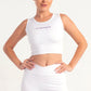 Hybrid White Edge Crop Top
