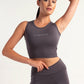 Hybrid Smoke Grey Edge Crop Top