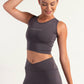 Hybrid Smoke Grey Edge Crop Top