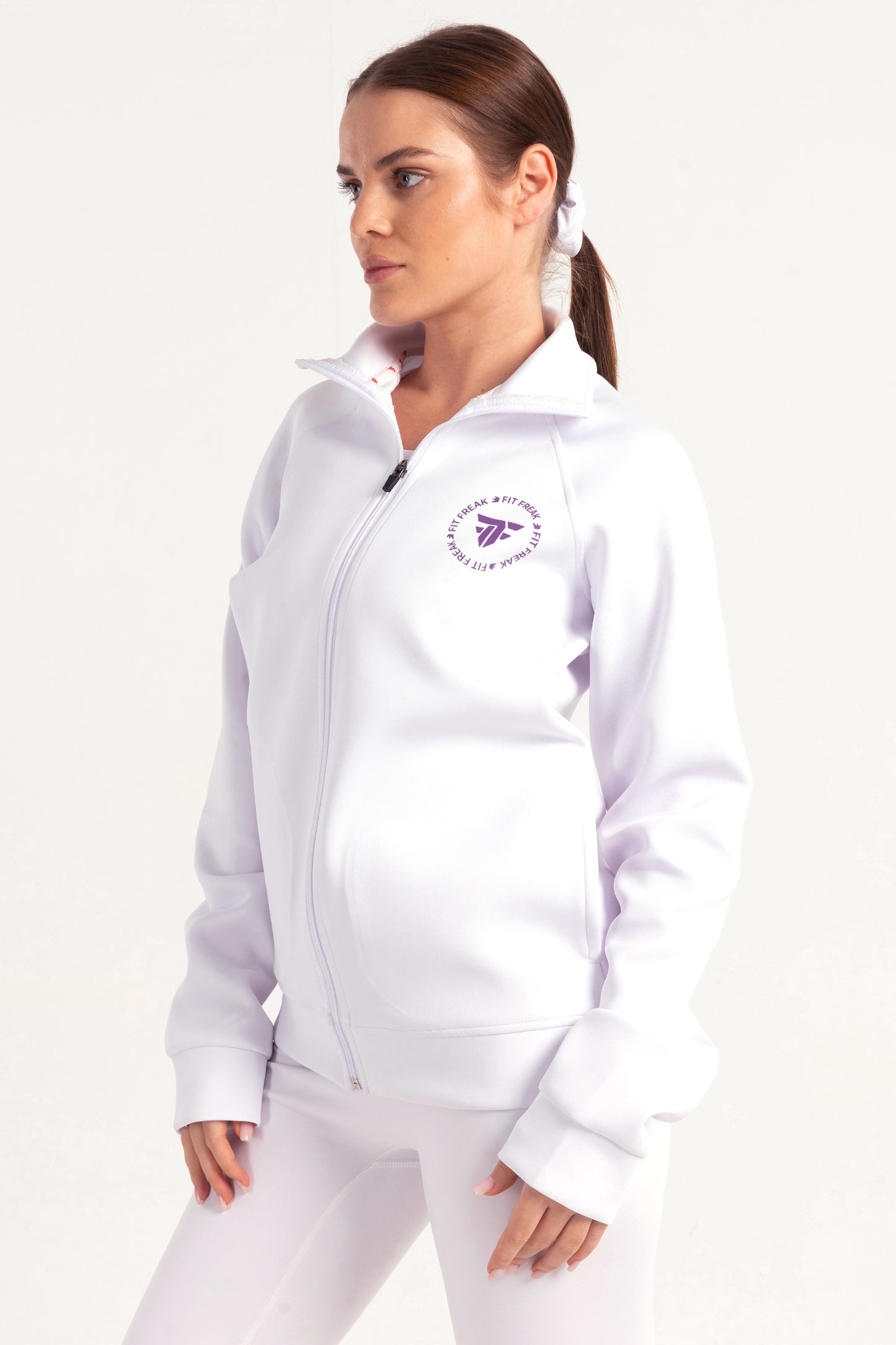 Hybrid White Zip Jacket