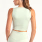 Hybrid Mint Edge Crop Top