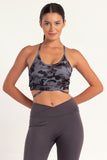 Smokecamo Back Mesh Printed Sports Bra