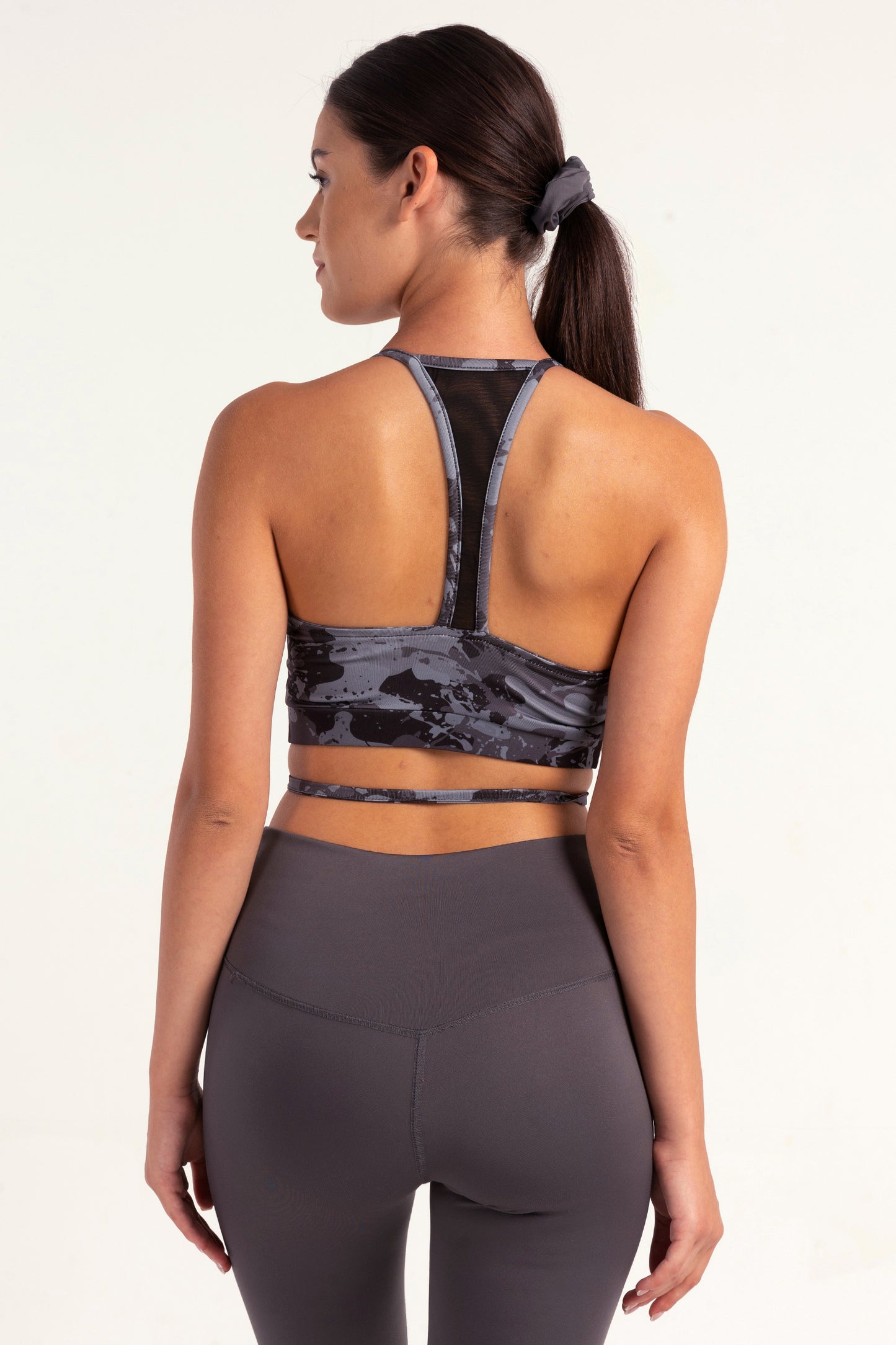 Smokecamo Back Mesh Printed Sports Bra