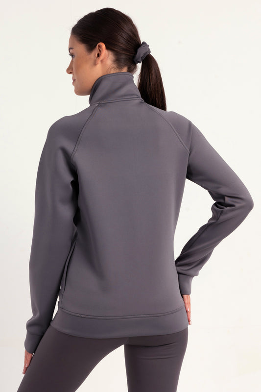 Hybrid Smoke Grey Zip Jacket