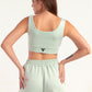 Hybrid Mint Zip Sports Bra