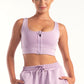 Hybrid Lilac Zip Sports Bra