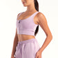 Hybrid Lilac Zip Sports Bra
