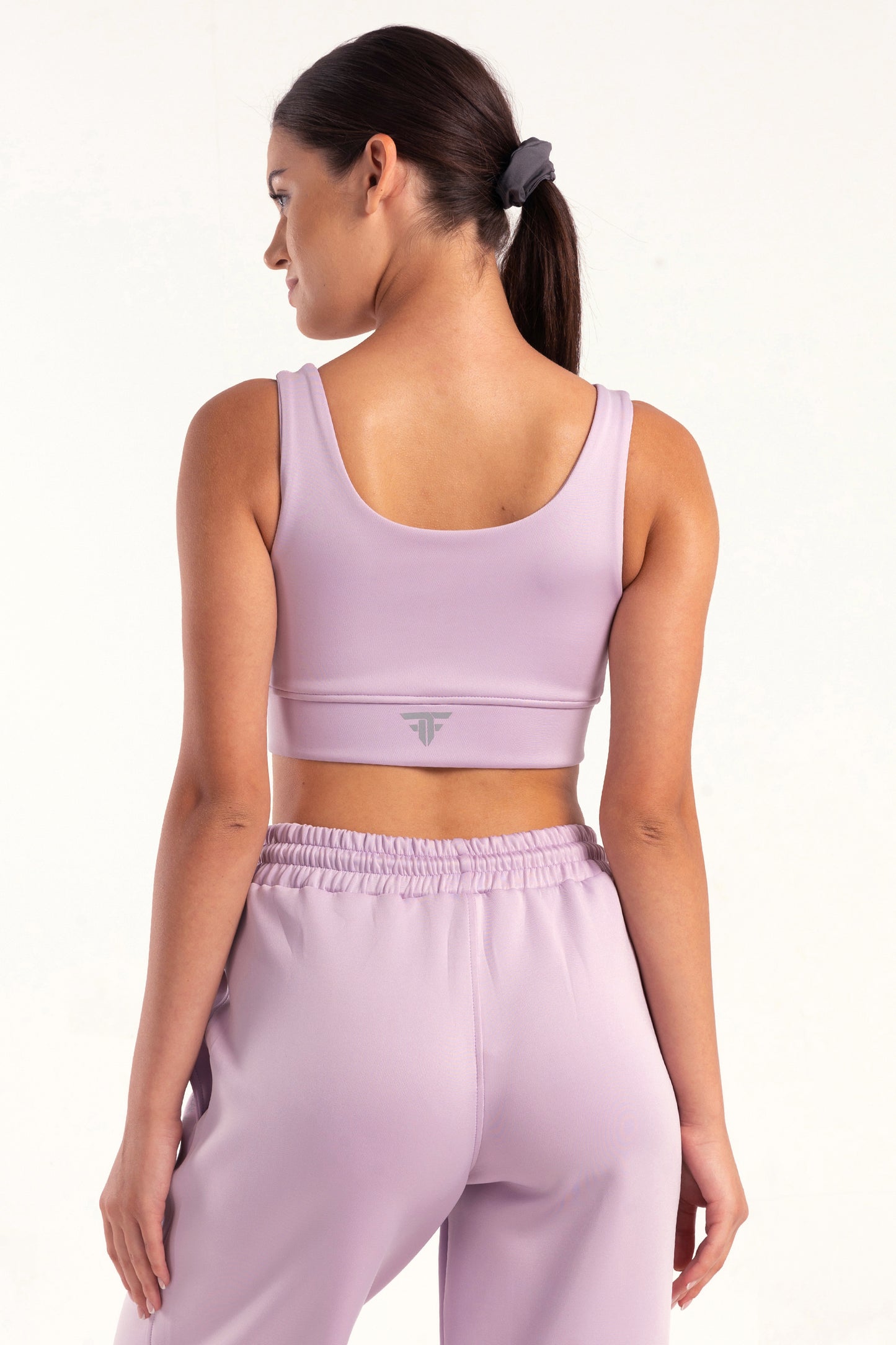 Hybrid Lilac Zip Sports Bra
