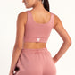 Hybrid Rose Zip Sports Bra