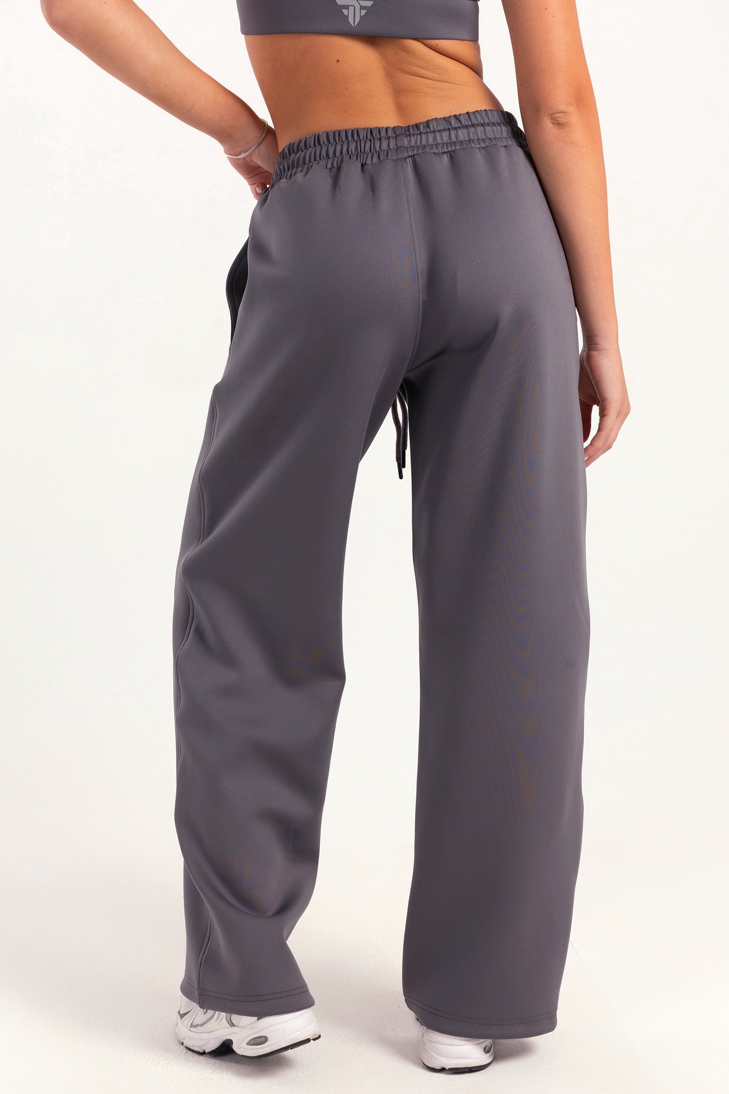 Hybrid Smoke Grey Wide Leg Sweatpants