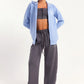 Hybrid Smoke Grey Wide Leg Sweatpants