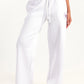 Hybrid White Wide Leg Sweatpants