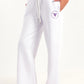 Hybrid White Wide Leg Sweatpants