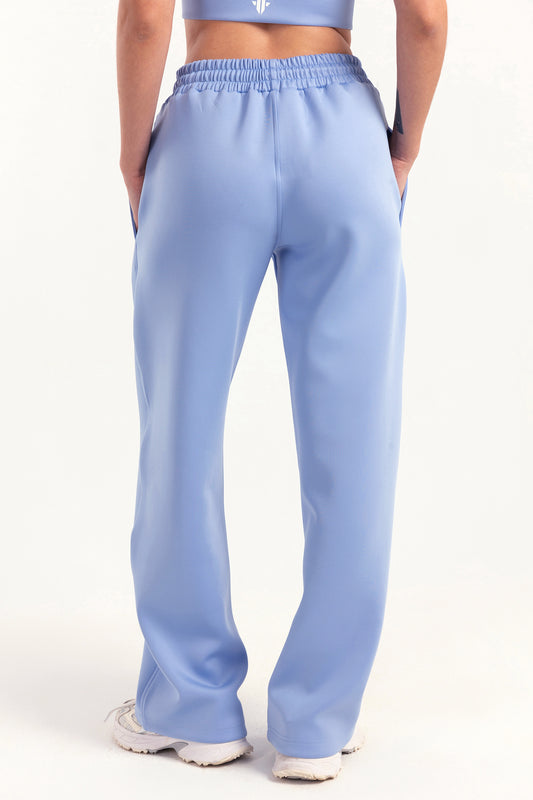 Hybrid Sky Blue Wide Leg Sweatpants