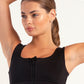 Hybrid Black Zip Sports Bra