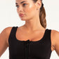 Hybrid Black Zip Sports Bra