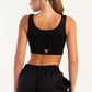 Hybrid Black Zip Sports Bra