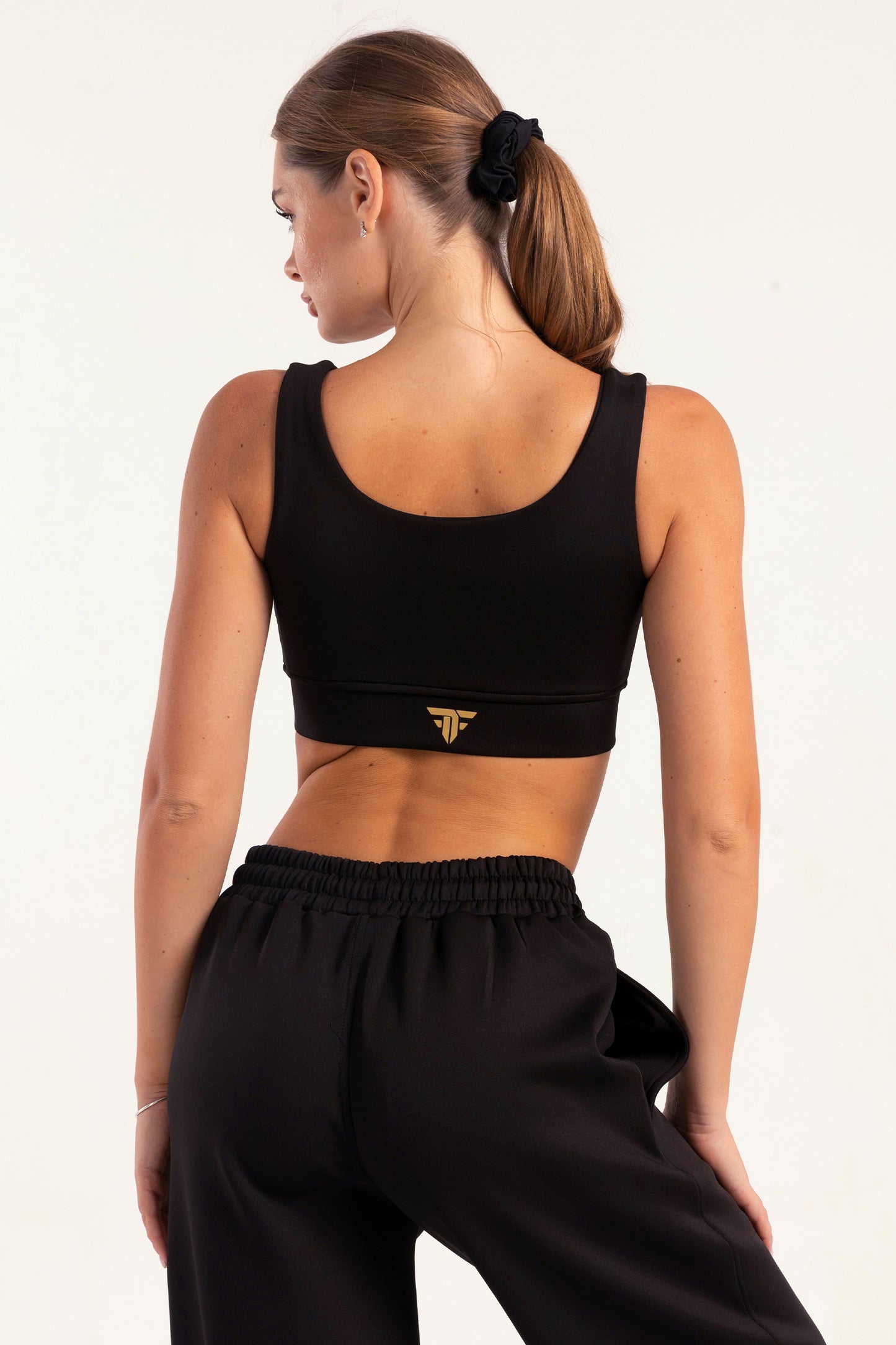 Hybrid Black Zip Sports Bra
