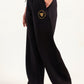 Hybrid Black Wide Leg Sweatpants