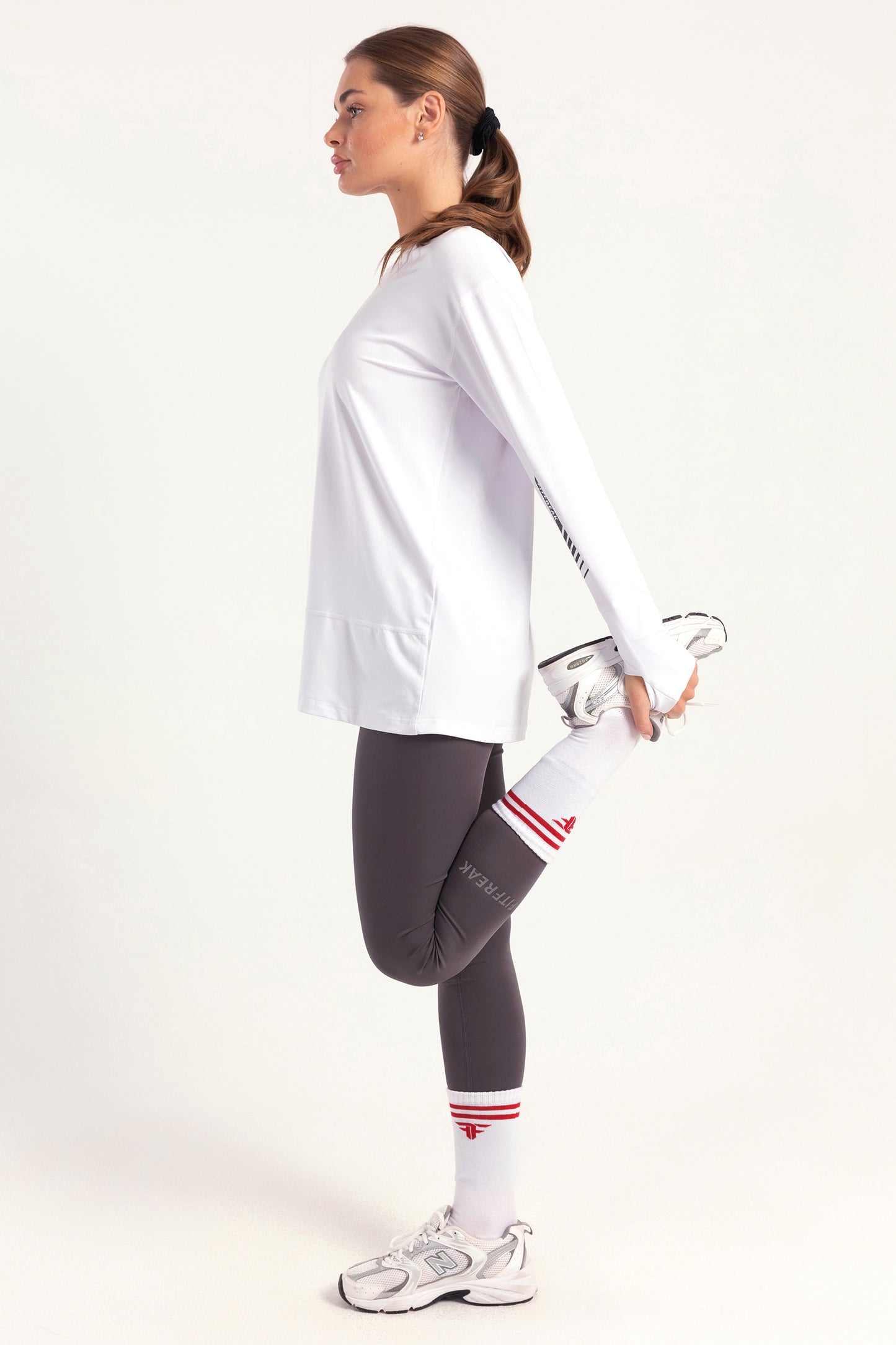 White Warm-Up Modest Top