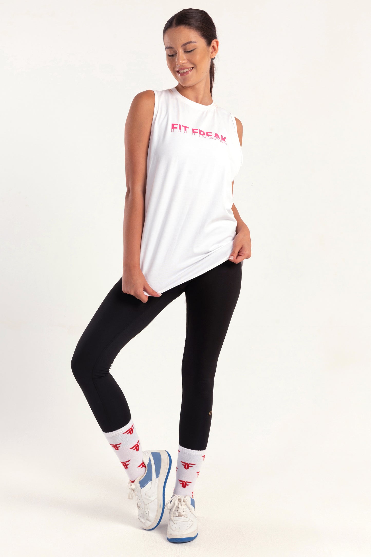 White Back Tie Tank Top