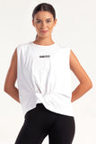 White Twist Knot Sleeveless Top