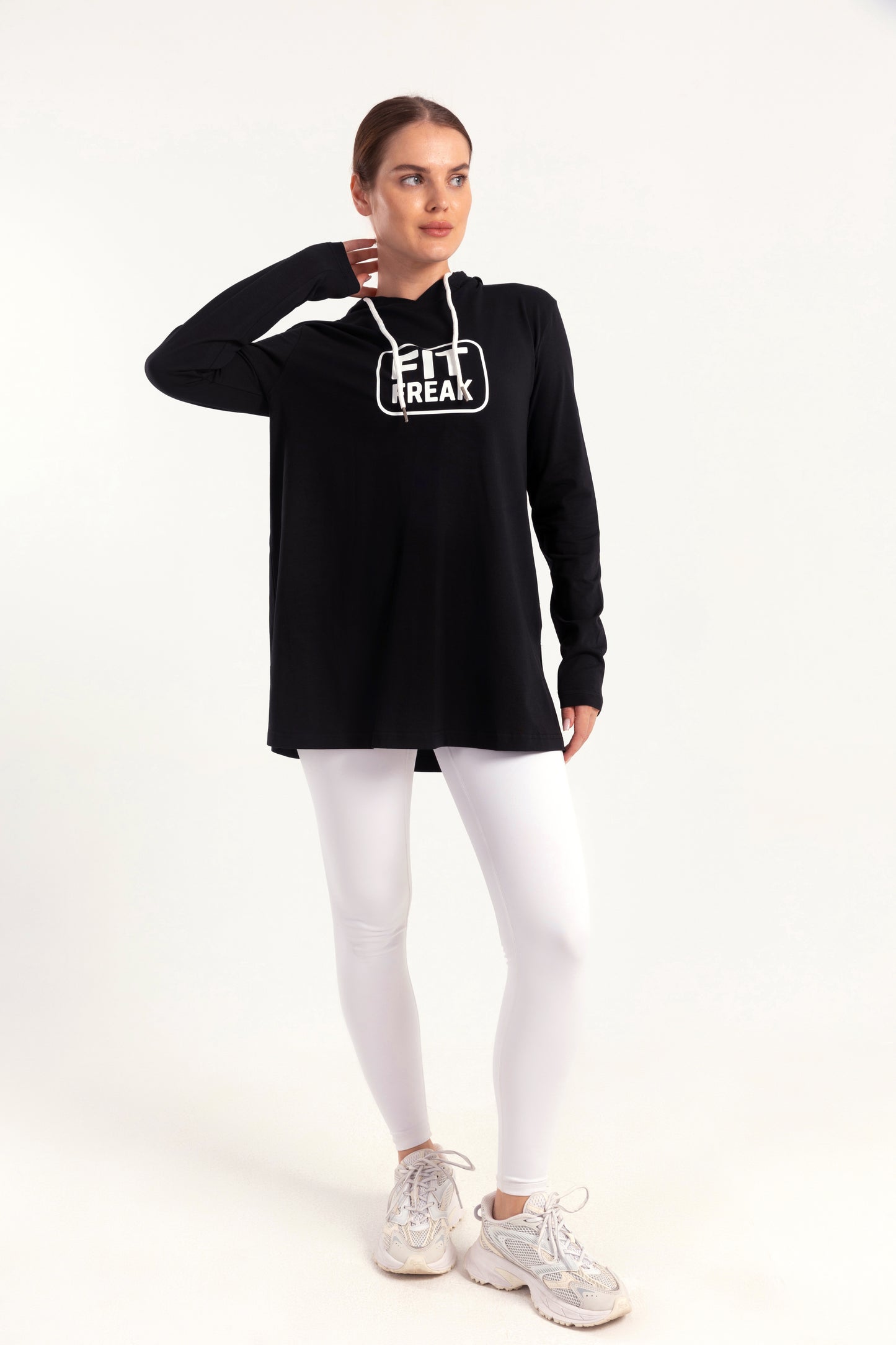 Black Limitless Fit Freak Print Hoodie
