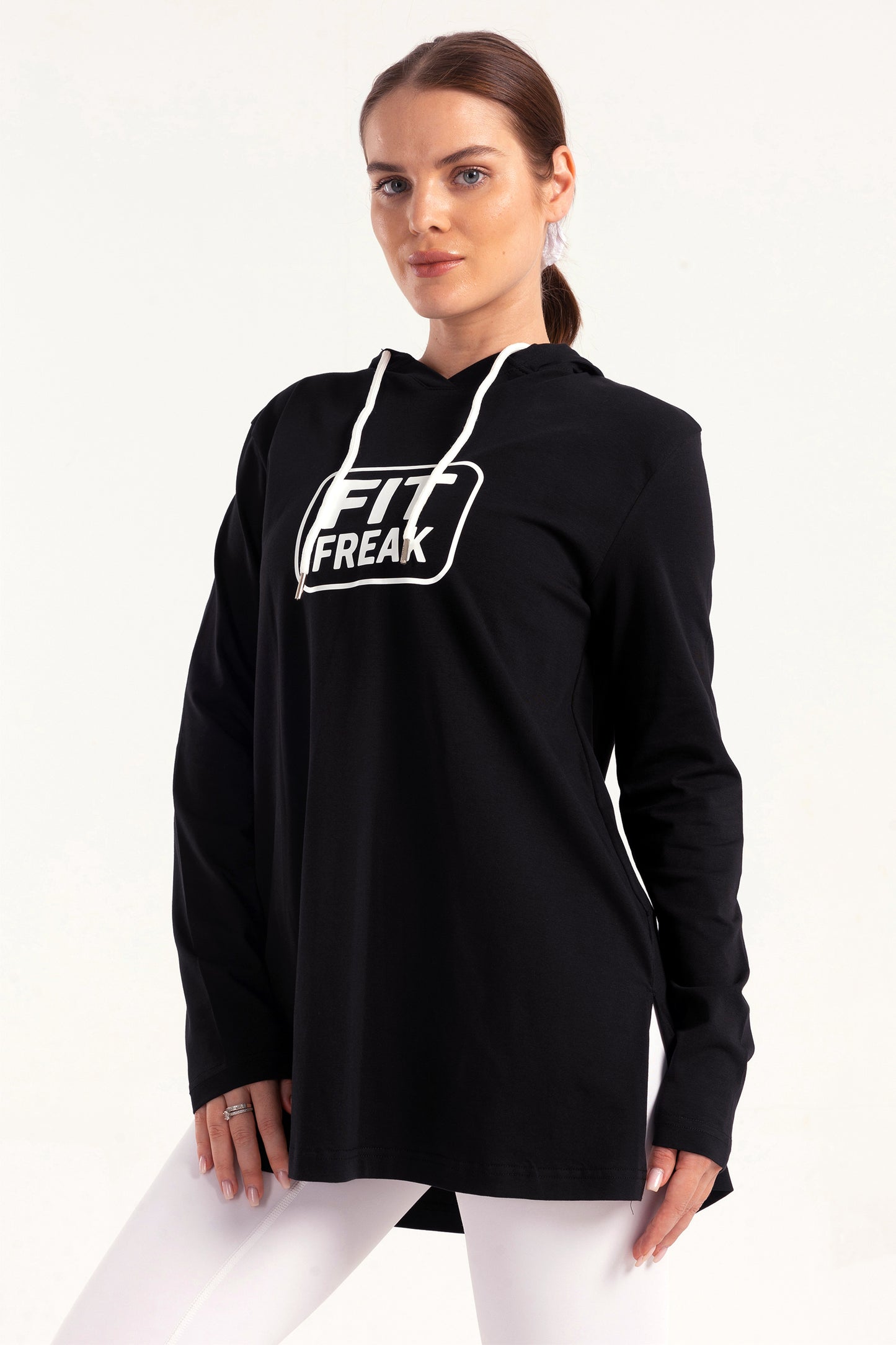 Black Limitless Fit Freak Print Hoodie