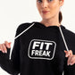 Black Limitless Fit Freak Print Hoodie